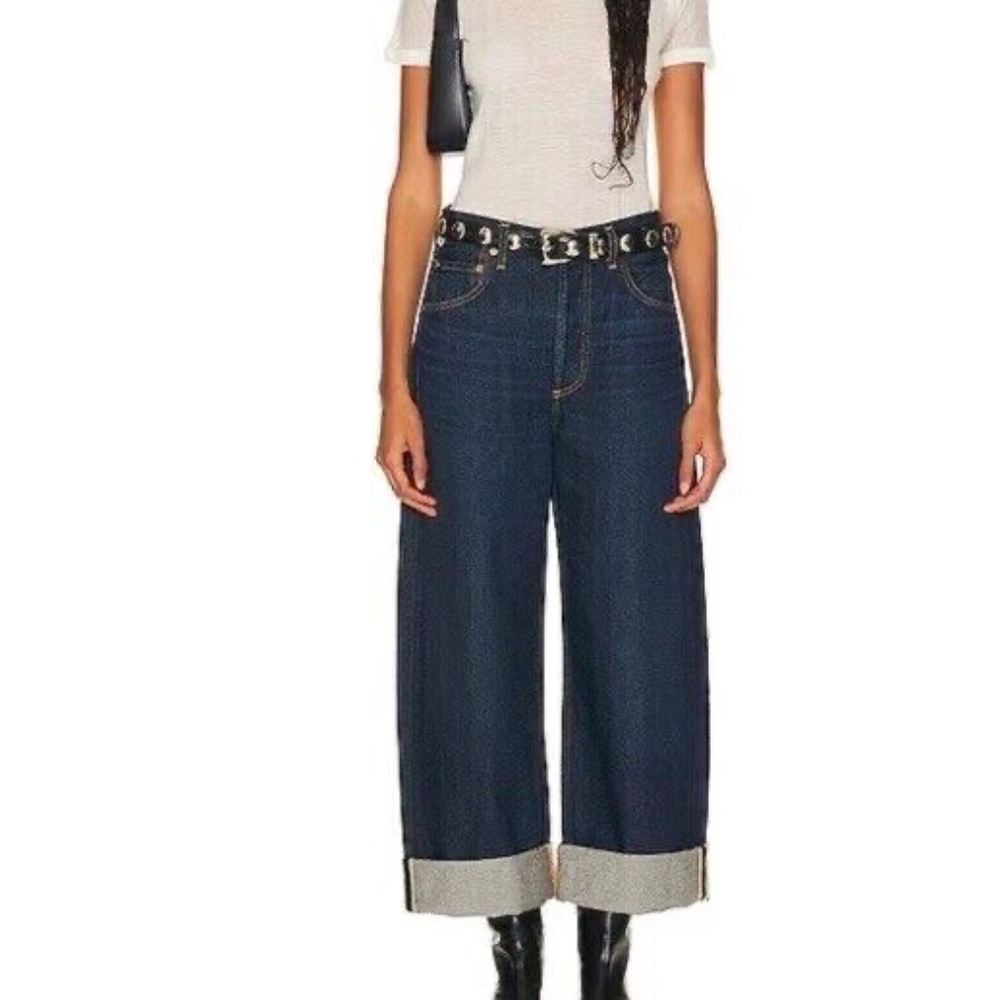 Citizens Of Humanity Ayla Baggy Cuffed Crop Stretch Bandit Size 24 Nwt